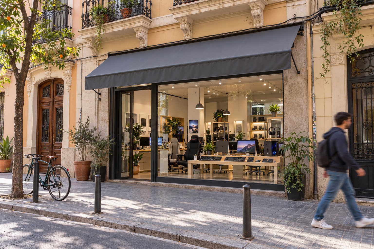 Fachada de la tienda Drako IT en Russafa, València