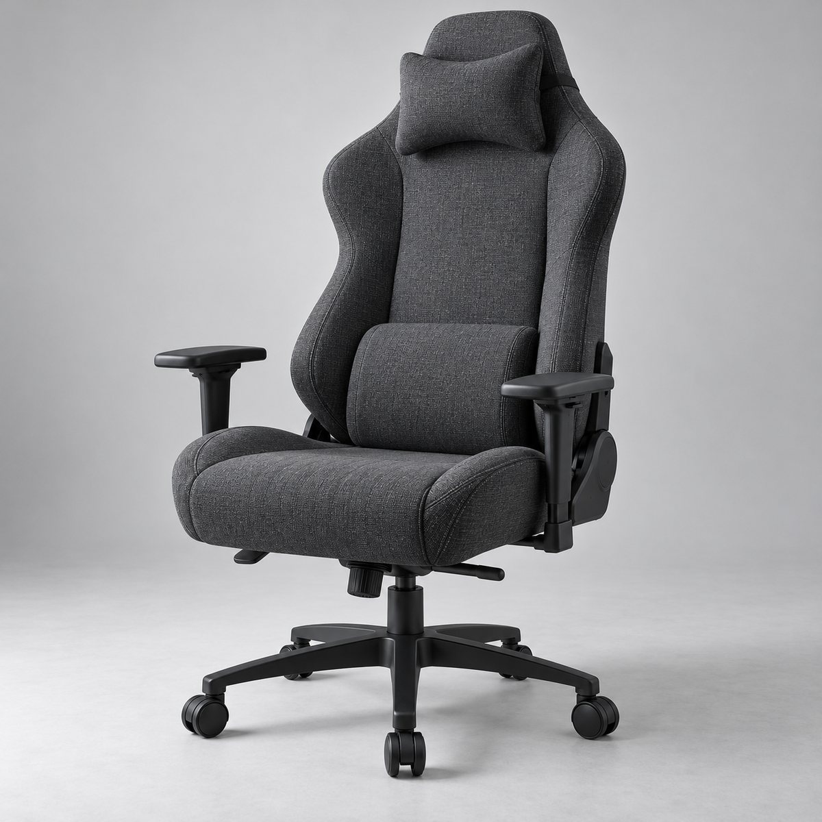 Silla gaming Krovan Apex Fabric en tela gris antracita
