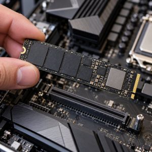 SSD NVMe M.2 Nimbus de 2 TB sobre placa base
